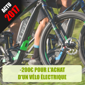 Actu 2017 Aide de 200€ pour l'achat d'un vélo électrique